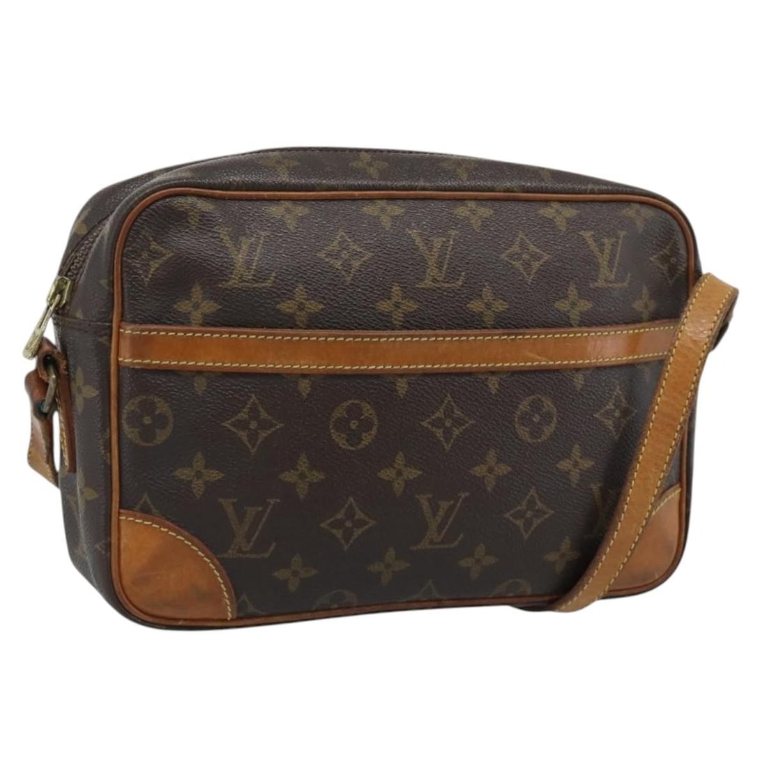 Louis Vuitton M51274 Trocadero 27 Monogram Canvas Shoulder Bag: Louis Vuitton M51274 Trocadero 27 Monogram Canvas Shoulder Bag Louis Vuitton Monogram Trocadero 27 shoulder bag in monogram canvas, made in France. This women's bag is a heavily used piece with visibl