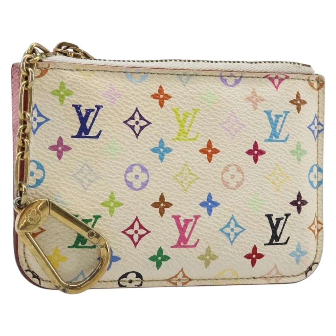 Louis Vuitton M93734 Monogram Multicolor Coin Purse White Spain: Louis Vuitton M93734 Monogram Multicolor Coin Purse White Spain Louis Vuitton Monogram Multicolor Pochette Cles NM coin purse in white Monogram Multicolor canvas. This women's purse is made in Spain a