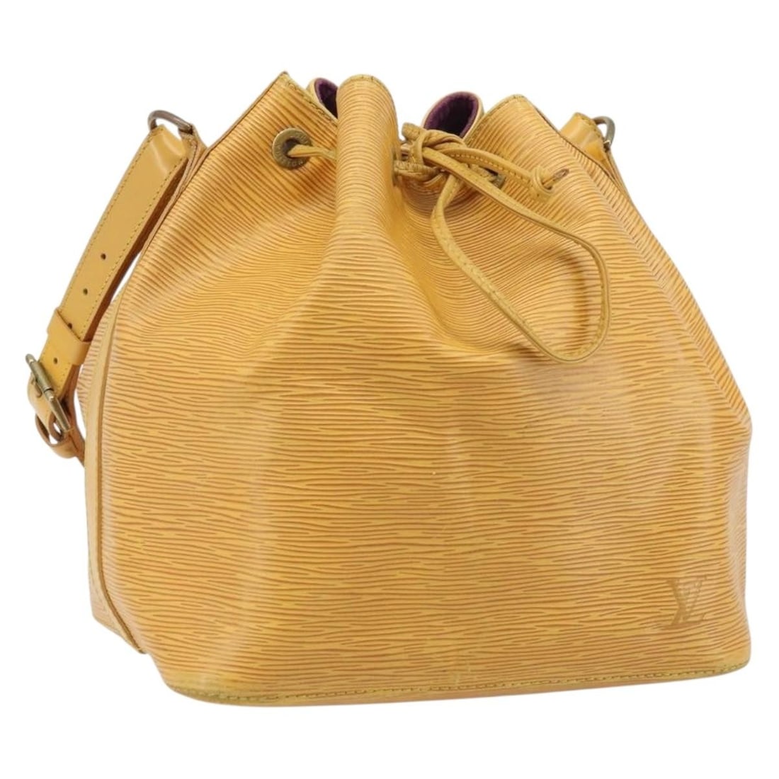 Louis Vuitton Petit Noe Yellow Epi Leather Shoulder Bag M44109: Louis Vuitton Petit Noe Yellow Epi Leather Shoulder Bag M44109 Louis Vuitton Petit Noe shoulder bag in yellow Epi leather. This women's bag is made in France and features the M44109 product line. The 