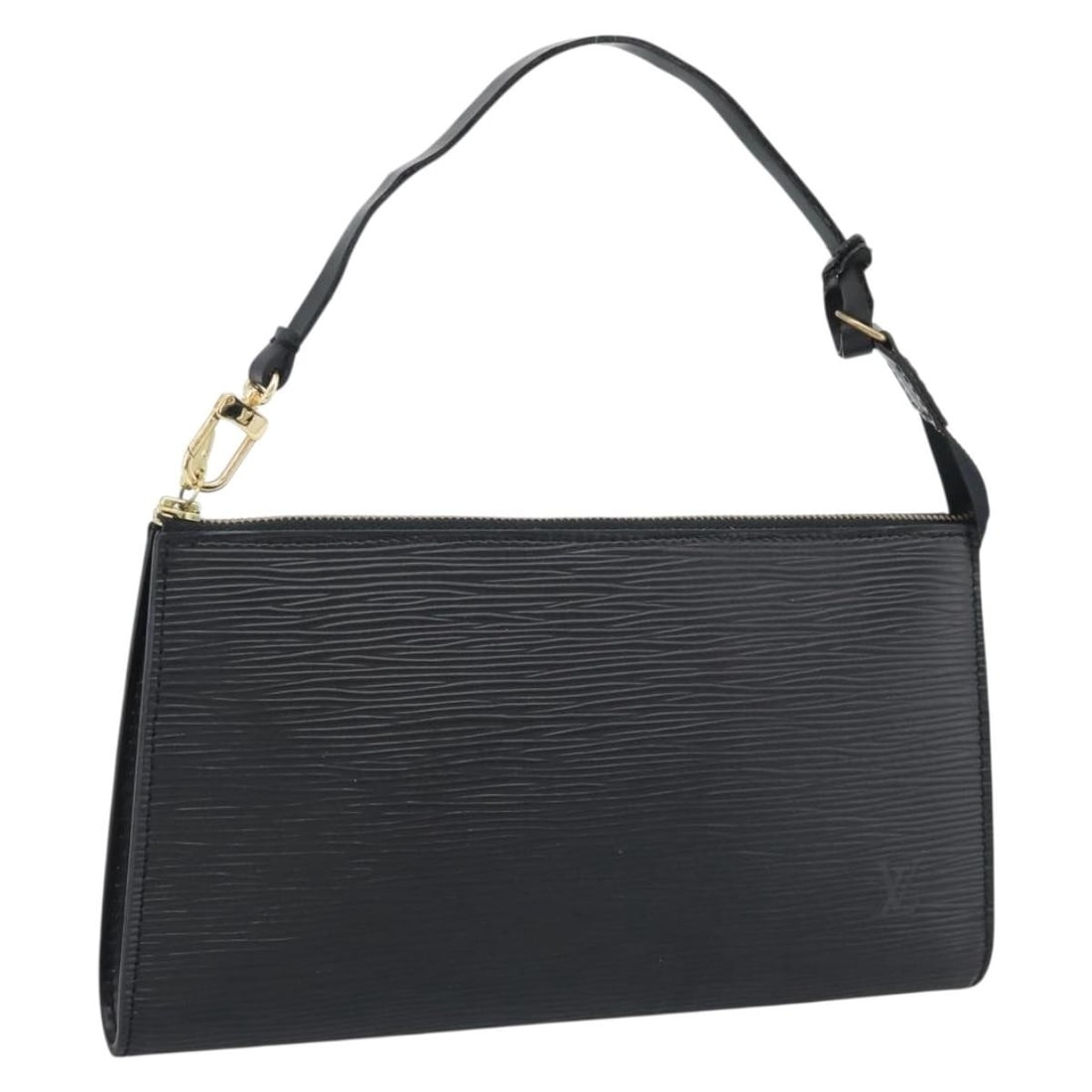 Louis Vuitton M52982 Epi Leather Accessory Pouch Black France: Louis Vuitton M52982 Epi Leather Accessory Pouch Black France Louis Vuitton Epi Pochette Accessoires accessory pouch in black Epi leather. This women's pouch was made in France and is offered without 