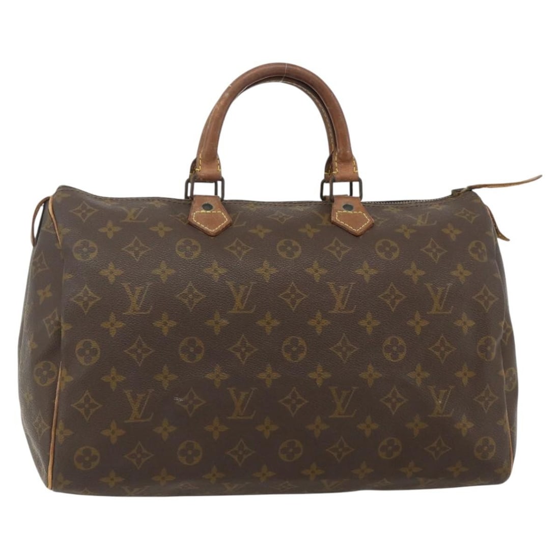 Louis Vuitton Speedy 35 Monogram Canvas Handbag M41524 France: Louis Vuitton Speedy 35 Monogram Canvas Handbag M41524 France Louis Vuitton Speedy 35 handbag in Monogram canvas, made in France. This older model features a CLAIR zipper and includes the bag only; bo