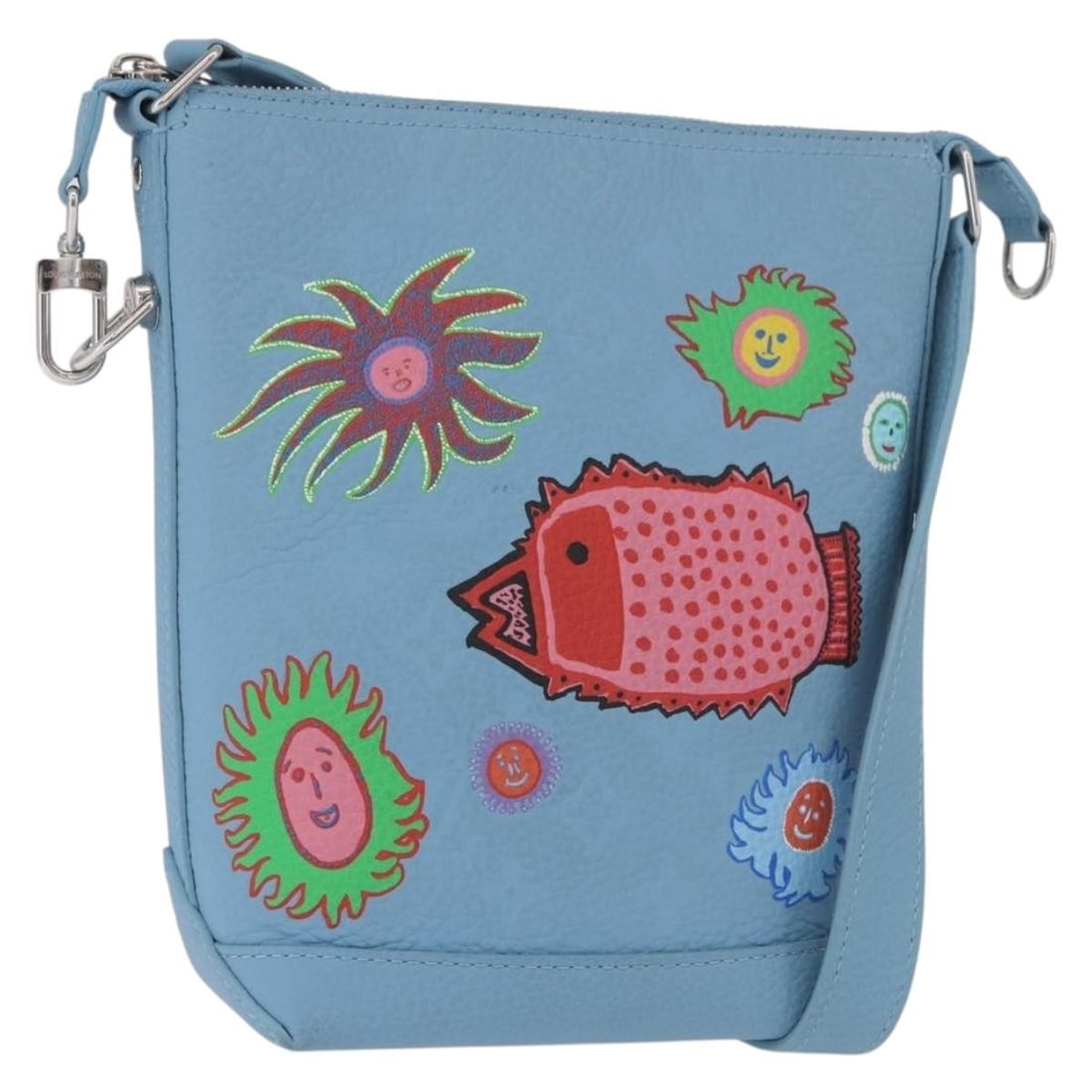 Louis Vuitton M21716 Yayoi Kusama light blue monogram shoulder bag: Louis Vuitton M21716 Yayoi Kusama light blue monogram shoulder bag Louis Vuitton Monogram Yayoi Kusama Hobo Cruiser shoulder bag in light blue monogram canvas. This women's bag includes a dust bag and