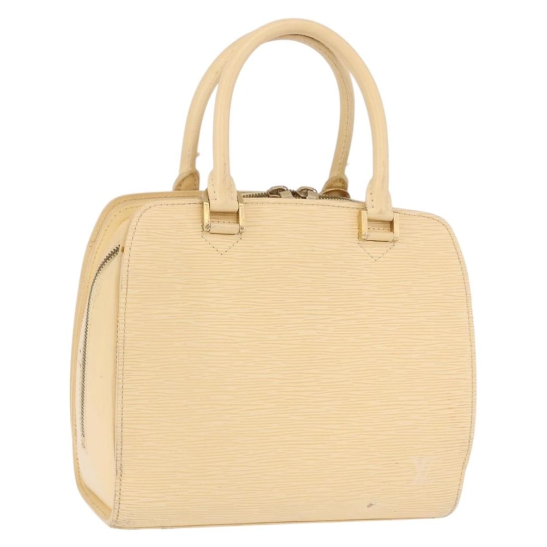 Louis Vuitton M5205A Pont Neuf Epi Leather Handbag Vanilla Cream: Louis Vuitton M5205A Pont Neuf Epi Leather Handbag Vanilla Cream Louis Vuitton Pont Neuf handbag in vanilla and cream Epi leather. This women's handbag is made in France and shows heavy signs of use, 