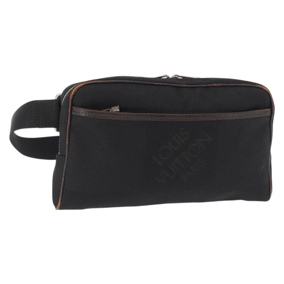 Black Canvas Damier Geant Acrobat Shoulder Bag by Louis Vuitton M93620: Black Canvas Damier Geant Acrobat Shoulder Bag by Louis Vuitton M93620 This is a Louis Vuitton Damier Geant Acrobat shoulder bag crafted from black canvas. The bag is designed for practicality and sty
