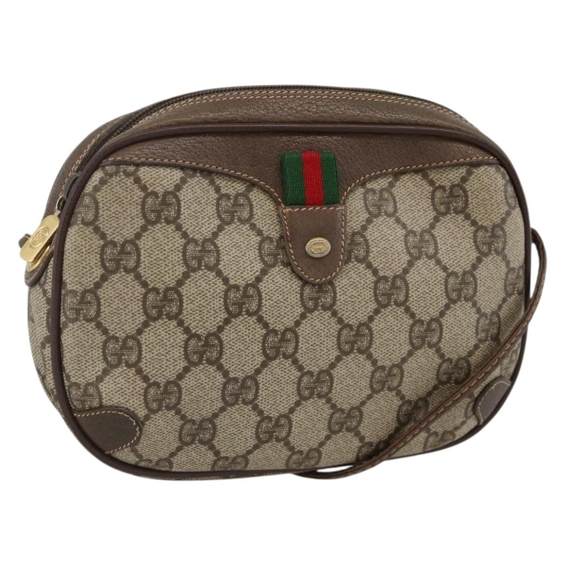 Gucci 156 02 066 GG Supreme Sherry Web PVC shoulder bag: Gucci 156 02 066 GG Supreme Sherry Web PVC shoulder bag Gucci GG Supreme Web Sherry Line shoulder bag in beige and gold PVC leather with GG canvas. Made in Italy, this women's bag is offered as the it