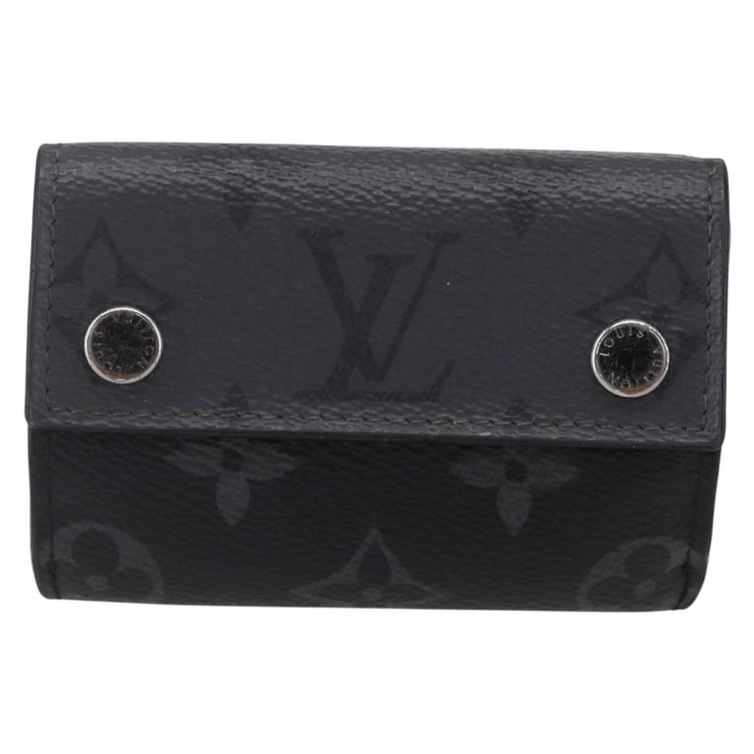 LOUIS VUITTON Monogram Eclipse Compact Wallet M45417 Auth - 13