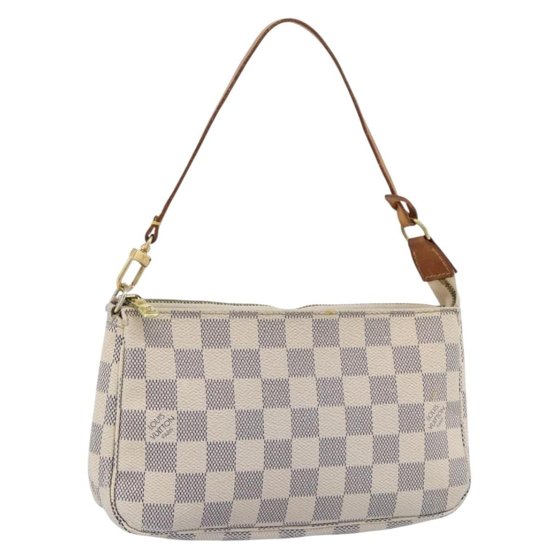 Louis Vuitton N51986 Pochette Accessoires Damier Azur Canvas Pouch: Louis Vuitton N51986 Pochette Accessoires Damier Azur Canvas Pouch Louis Vuitton Damier Azur Pochette Accessoires pouch in Damier Azur canvas. This women's pouch is made in Spain and includes only the