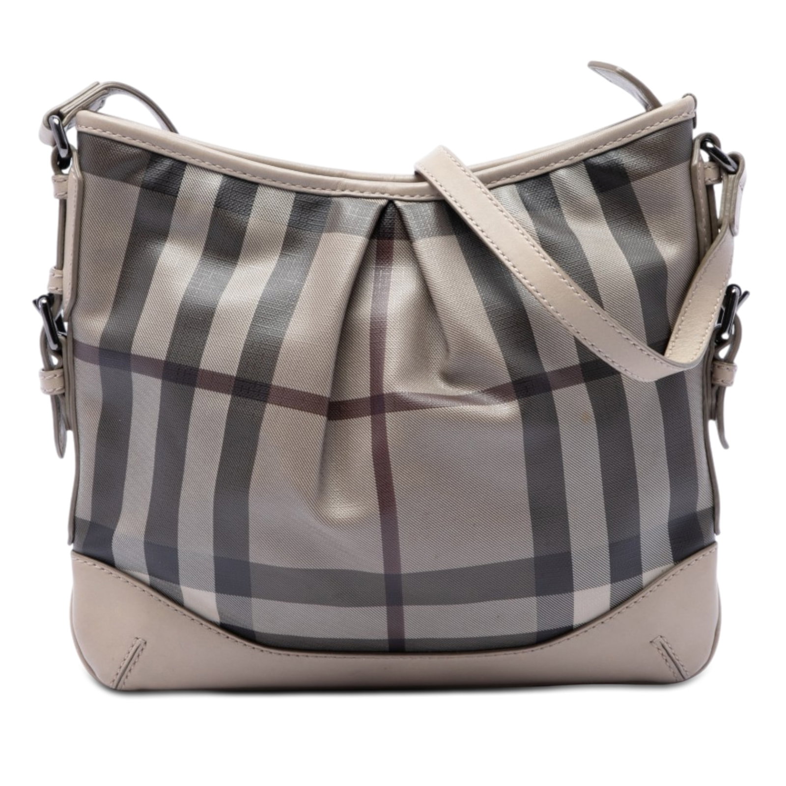 Burberry Hartham Crossbody in Smoke Check Coated Canvas (1 of 6)