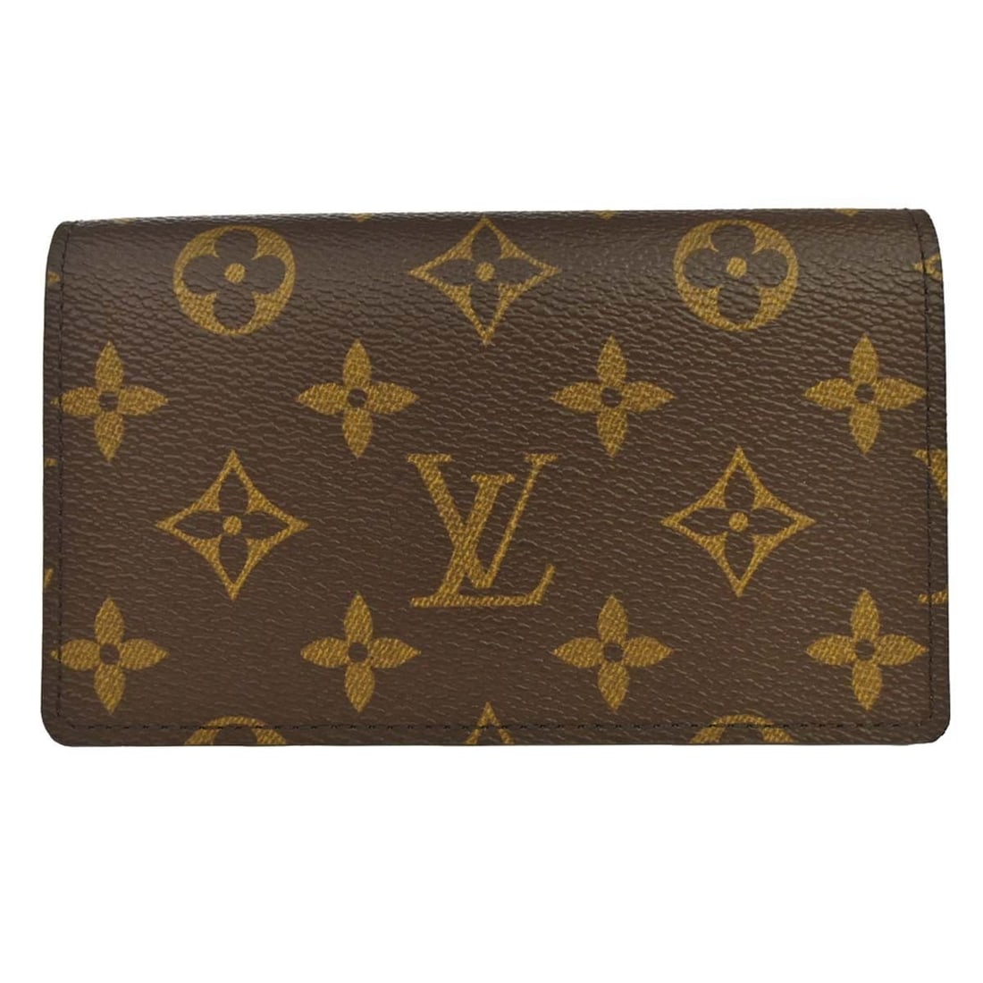 Louis Vuitton M61736 Portefeuille Tresor Monogram Canvas Folding Wallet: Louis Vuitton M61736 Portefeuille Tresor Monogram Canvas Folding Wallet Louis Vuitton Monogram Portefeuille Tresor wallet for women in brown Monogram Canvas with leather accents. It features a folding