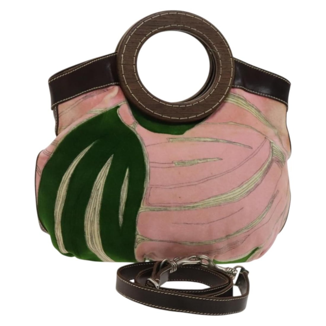 Miu Miu 2way velor handbag pink silver with shoulder strap: Miu Miu 2way velor handbag pink silver with shoulder strap Authentic Miu Miu 2-way handbag in pink and silver velor, made in Italy. This women's bag includes a shoulder strap and can be carried by han