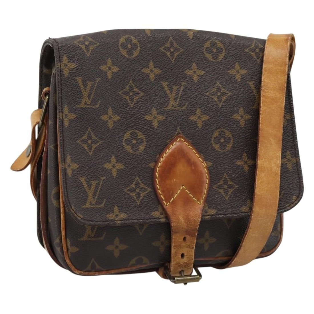 Louis Vuitton M51253 Cartouchiere MM Monogram Canvas Shoulder Bag: Louis Vuitton M51253 Cartouchiere MM Monogram Canvas Shoulder Bag Louis Vuitton Monogram Cartouchiere MM shoulder bag in Monogram Canvas, made in France. This women's bag features the Monogram colorwa