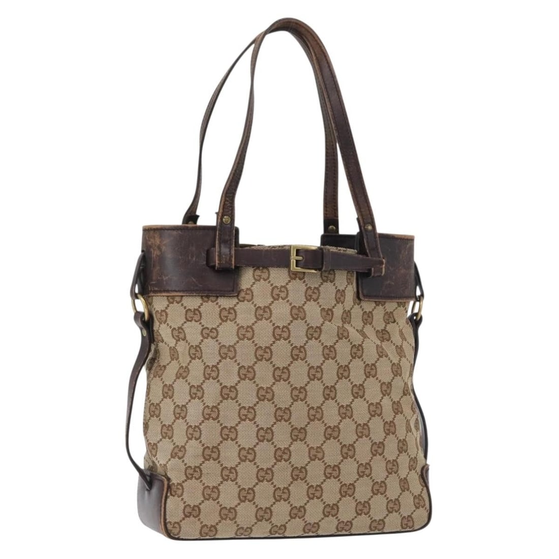 Gucci 107757 GG Canvas Beige Gold Women's Handbag: Gucci 107757 GG Canvas Beige Gold Women's Handbag Gucci GG Canvas hand bag in beige and gold, made in Italy. This women's bag features the GG Canvas exterior and a handle drop of approximately 8.3 inc