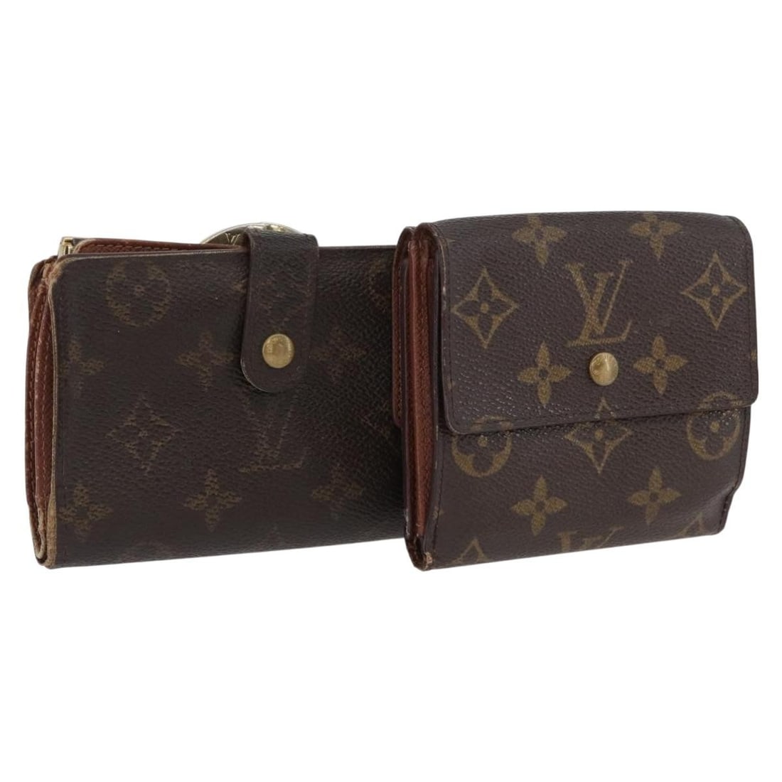Set of 2 Monogram Canvas Wallets for Women by Louis Vuitton: Set of 2 Monogram Canvas Wallets for Women by Louis Vuitton This is a set of two Louis Vuitton wallets crafted from monogram canvas in the classic monogram color. Designed for women and made in France