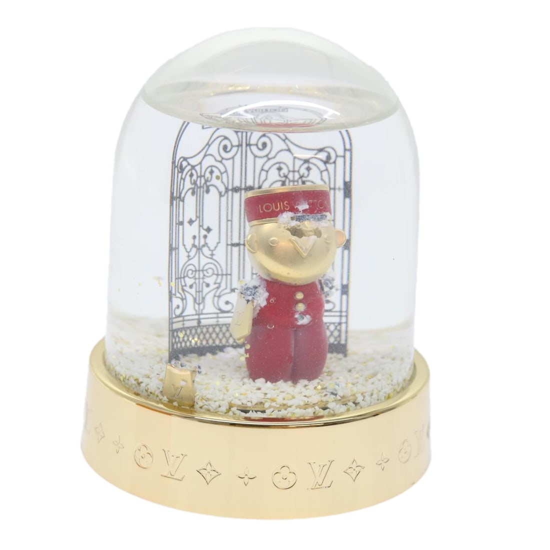 Louis Vuitton GI0550 Gaston Snow Globe Clear Gold Glass (1 of 14)