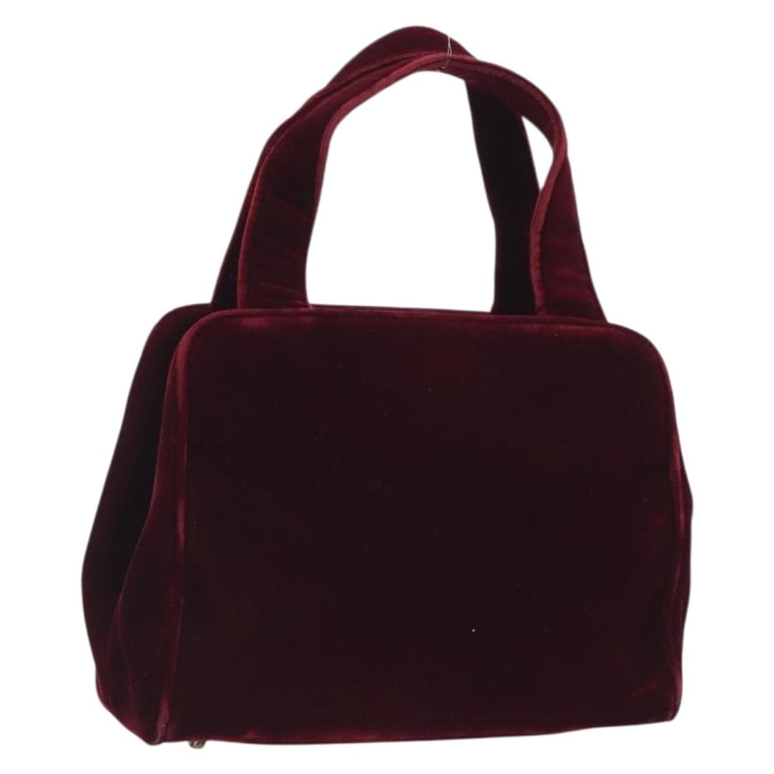 Prada red velor handbag with dust bag made in Italy: Prada red velor handbag with dust bag made in Italy Authentic Prada velor handbag in red and silver, made in Italy. Includes a dust bag. This heavily used bag shows noticeable wear throughout, includi