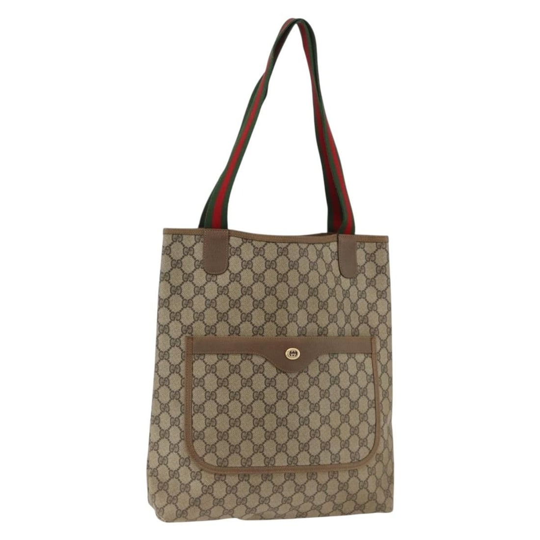GUCCI Sherry Web GG Supreme Beige PVC Tote 40 02 003: GUCCI Sherry Web GG Supreme Beige PVC Tote 40 02 003 Gucci GG Supreme Web Sherry Line tote bag in beige PVC leather and GG canvas. Made in Italy, this women's tote features the 40 02 003 product line 