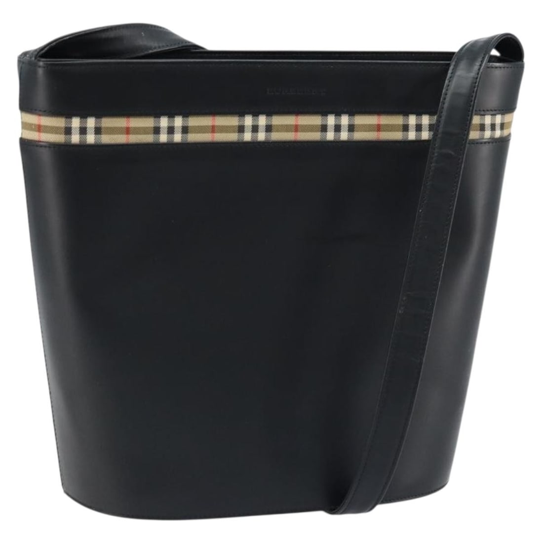 Burberry Nova Check Black Leather Shoulder Bag Silver Trim: Burberry Nova Check Black Leather Shoulder Bag Silver Trim This Burberry Nova Check shoulder bag is crafted from black and silver leather and designed for women. The bag features a spacious interior, 