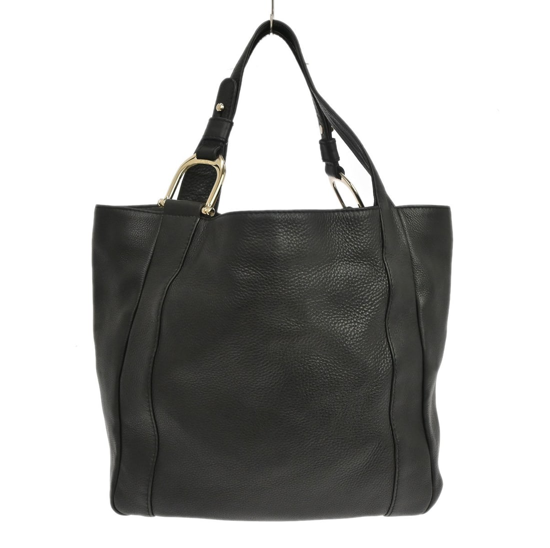 Gucci Greenwich Tote Black Leather Handbag: Gucci Greenwich Tote Black Leather Handbag Gucci Greenwich Tote in black leather with a structured everyday silhouette. Made in Italy, this women's bag is presented in good condition with noted wear i