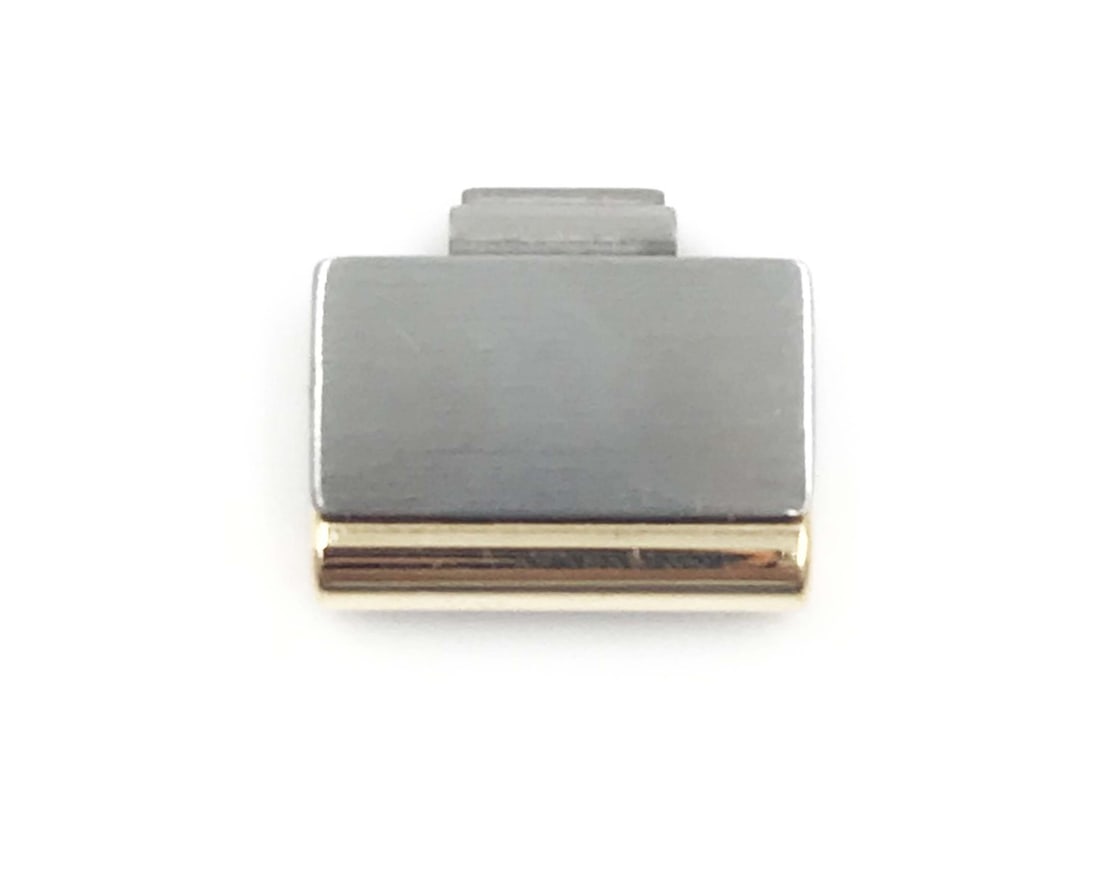 Omega Constellation ladies watch band link 12mm steel gold tone: Omega Constellation ladies watch band link 12mm steel gold tone Pre-owned Omega Constellation band link for a ladies watch. This replacement link is designed for the Omega Constellation and features a