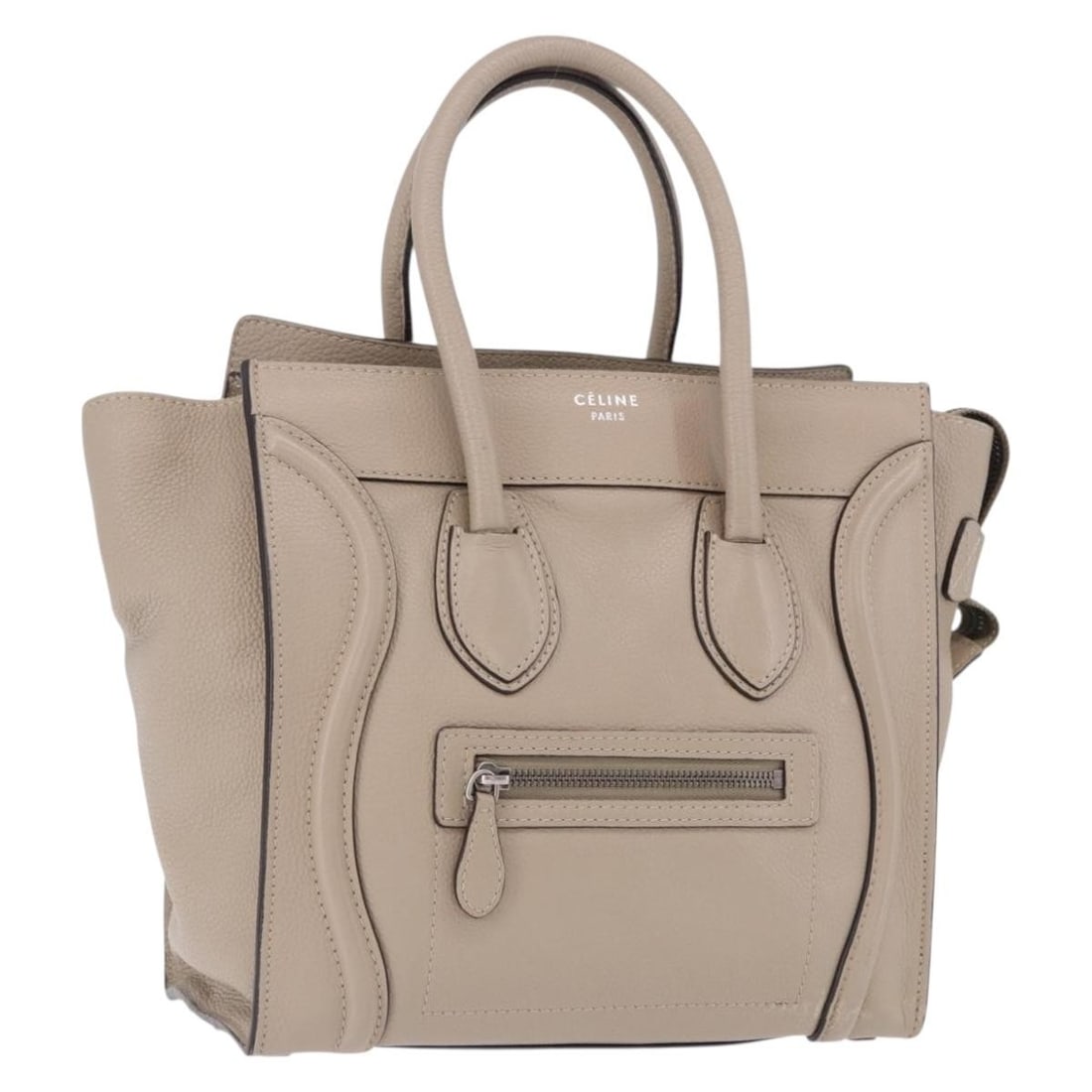 CELINE Micro Shopper Luggage beige leather handbag with dust bag (1 of 18)