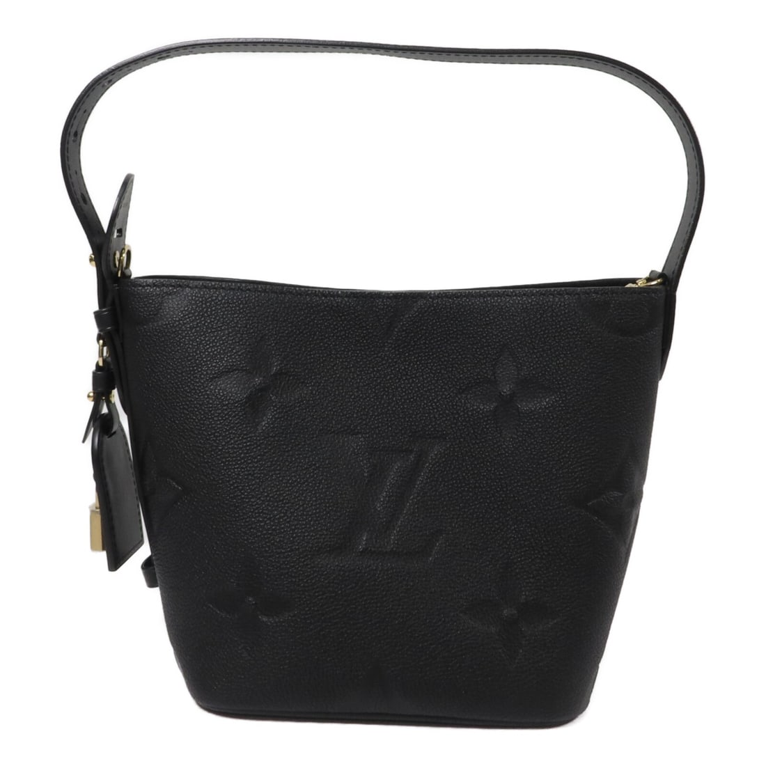Louis Vuitton All In BB M13480 Monogram Empreinte Shoulder Bag Black: Louis Vuitton All In BB M13480 Monogram Empreinte Shoulder Bag Black Louis Vuitton All In BB shoulder bag in black Monogram Empreinte calfskin. This women's bag features a compact silhouette with a ma