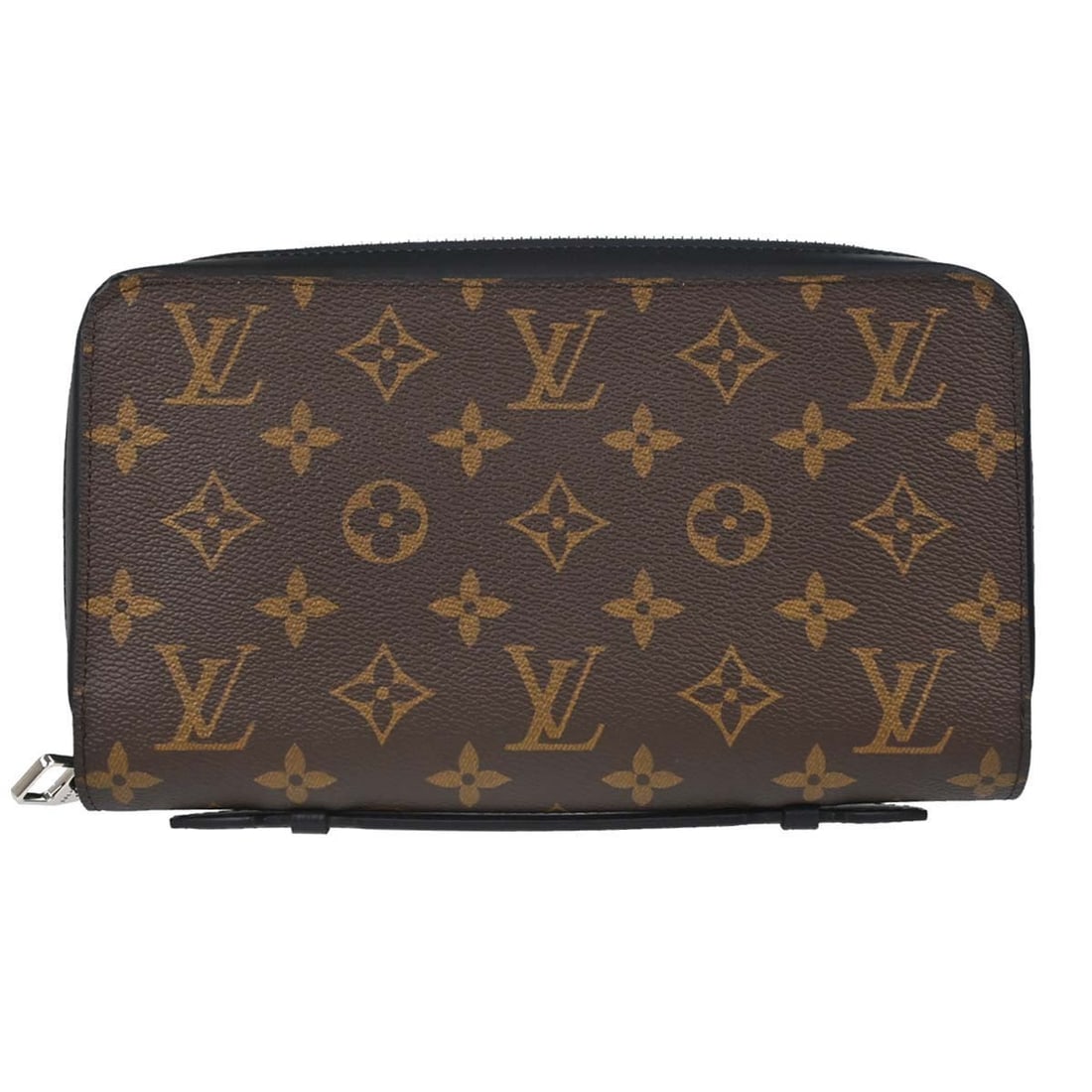 Louis Vuitton M61506 Zippy XL Wallet Monogram Macassar Brown: Louis Vuitton M61506 Zippy XL Wallet Monogram Macassar Brown Louis Vuitton Monogram Macassar Zippy XL long wallet in brown and black Monogram canvas with leather trim. This folding wallet is made in S