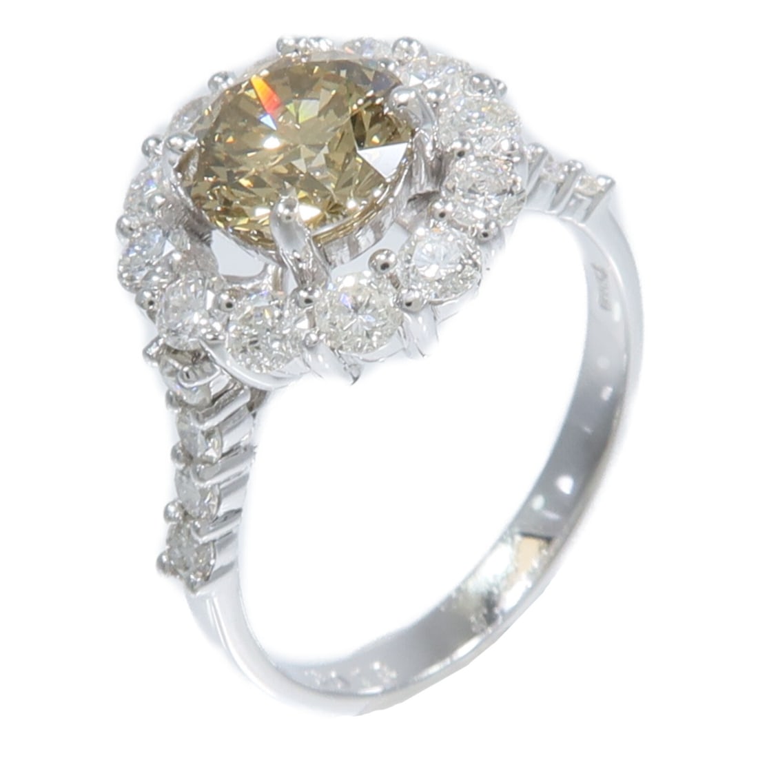 18K White Gold Diamond Ring Size 5.5 with Certificate (1 of 10)