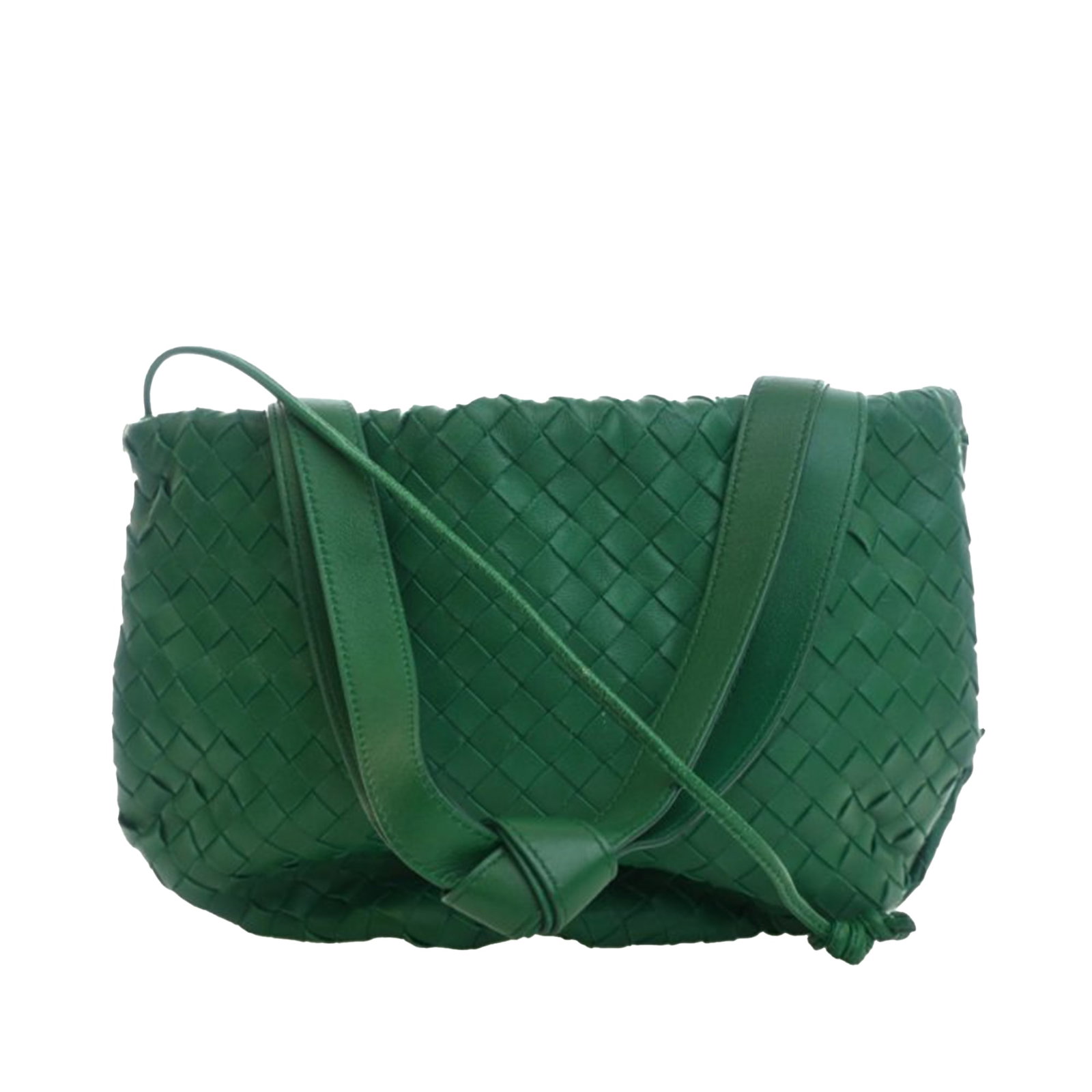 Bottega Veneta Bulb Small Intrecciato Nappa Leather Satchel: Bottega Veneta Bulb Small Intrecciato Nappa Leather Satchel Small Bottega Veneta Bulb satchel crafted in green nappa intrecciato leather with a woven leather body, flat leather handles, rolled straps,