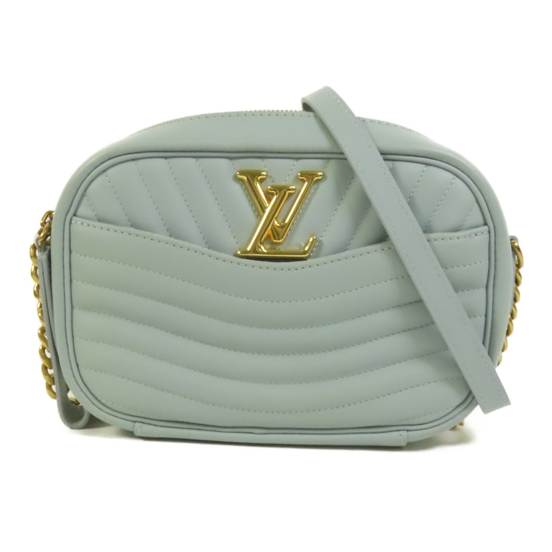 Louis Vuitton New Wave Camera Shoulder Bag M55329 Blue Calfskin (1 of 14)