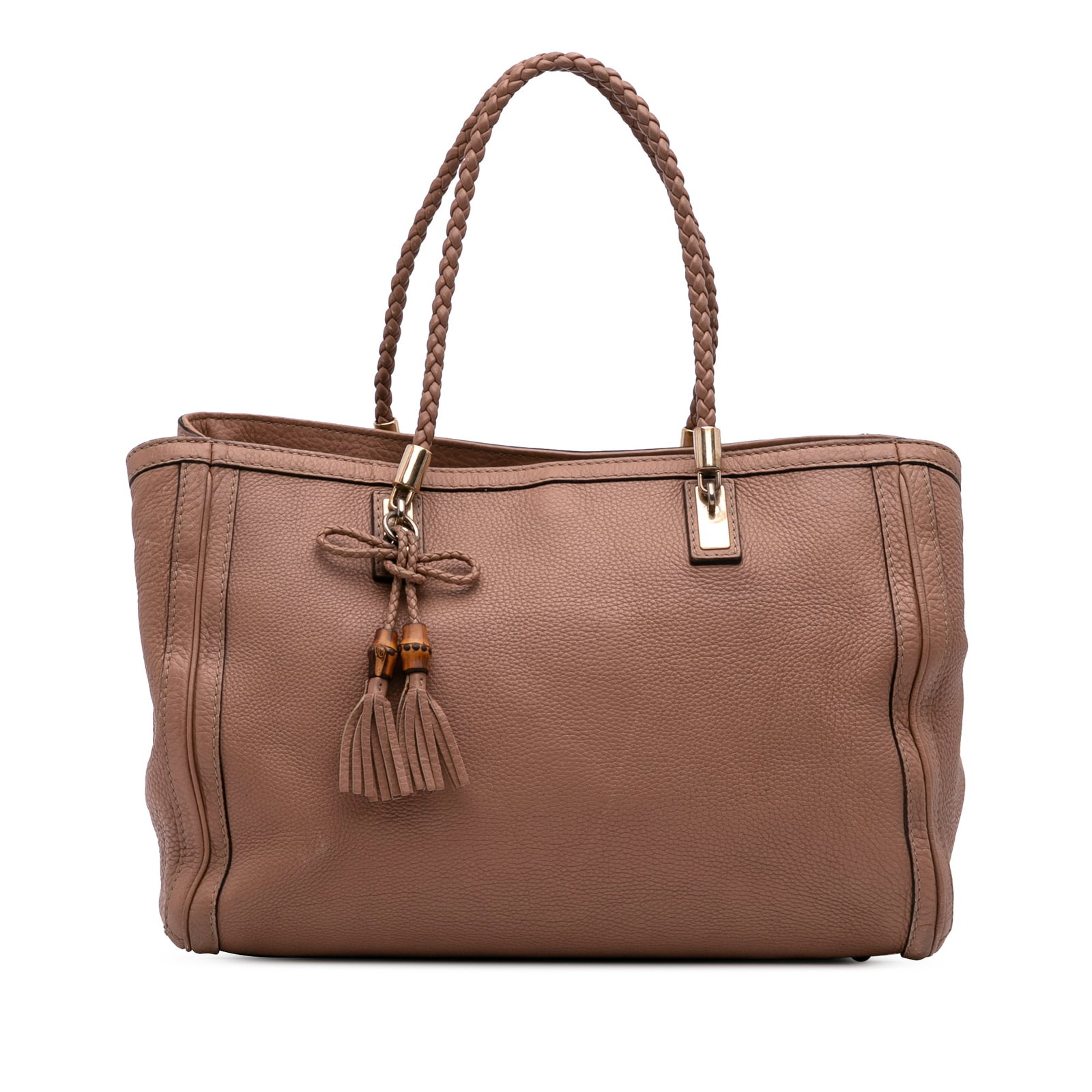 Gucci Bella Tote Leather Braided Straps Italy (1 of 11)