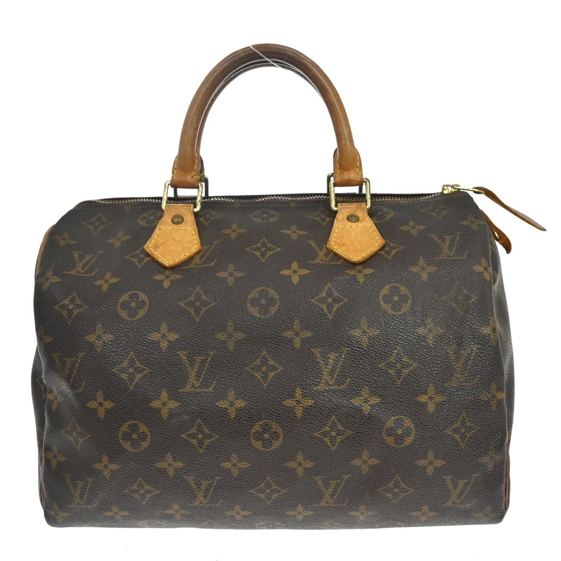 Louis Vuitton Speedy 30 Monogram Canvas Satchel M41526: Louis Vuitton Speedy 30 Monogram Canvas Satchel M41526 Vintage Louis Vuitton Speedy 30 handbag in Monogram canvas with leather trim and double handles. This satchel-style purse features a zip closure,