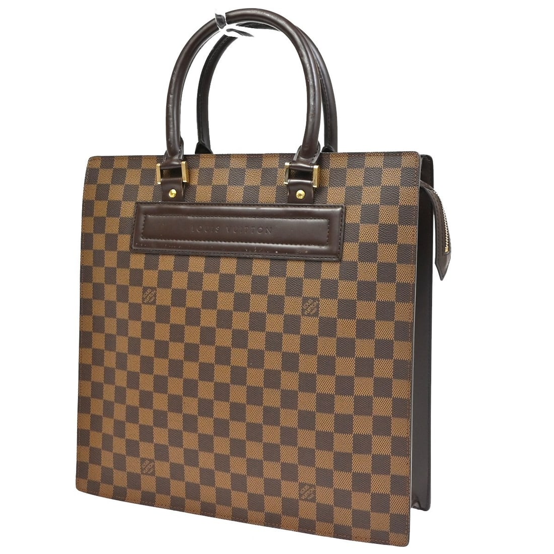 Louis Vuitton Venice Sac Plat Brown Canvas Handbag: Louis Vuitton Venice Sac Plat Brown Canvas Handbag Louis Vuitton Venice Sac Plat in brown canvas with a structured silhouette and vintage character. This pre-owned bag is in good vintage condition wit