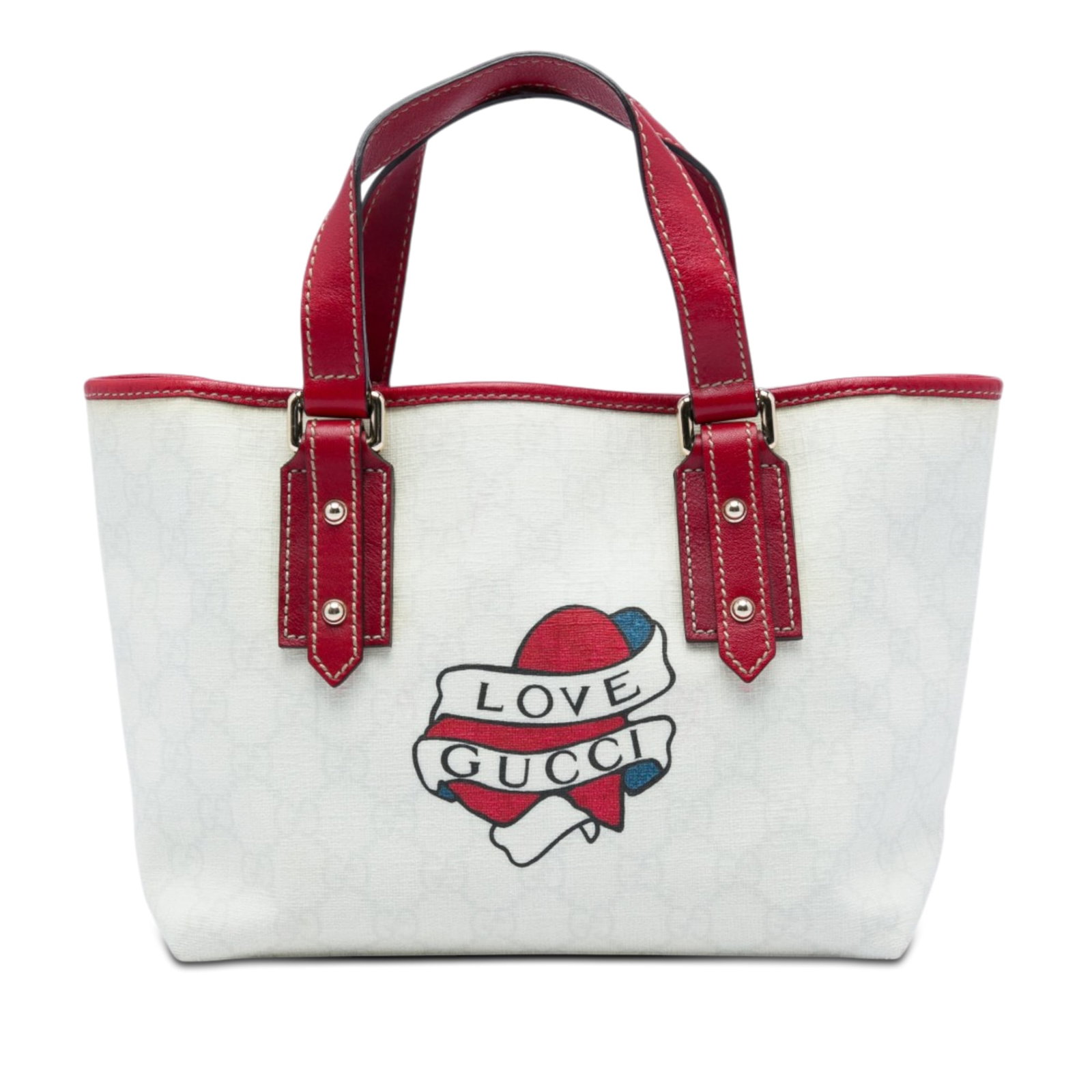 Gucci GG Supreme Heart Tattoo Coated Canvas Shoulder Bag (1 of 5)