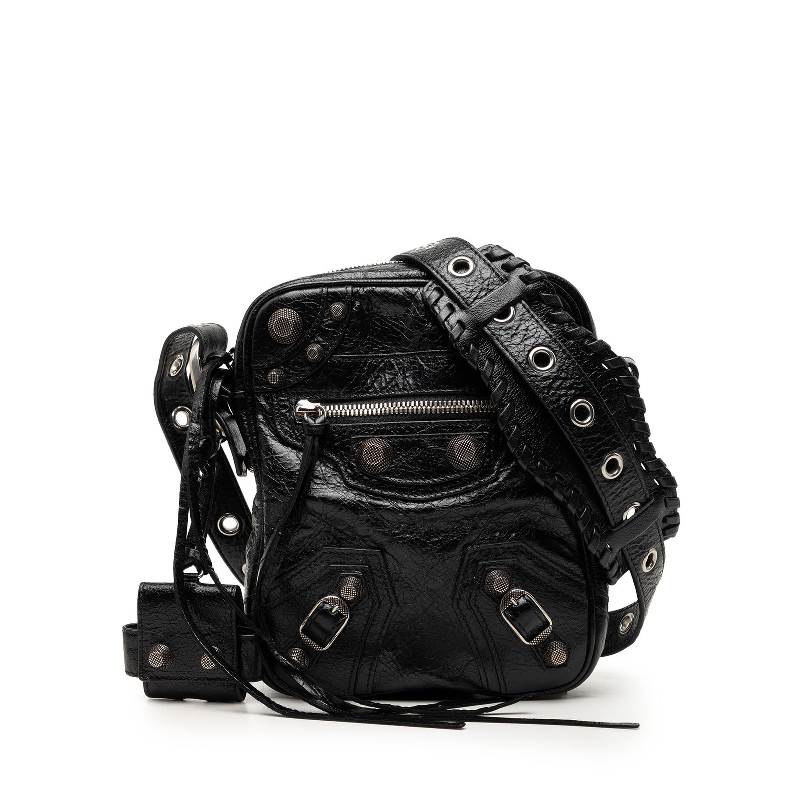 Balenciaga Le Cagole Black Lambskin Messenger Bag with Pouch (1 of 8)
