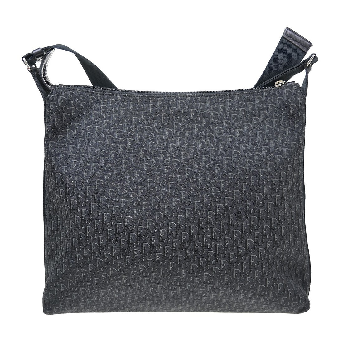 Dior Trotter canvas leather shoulder bag black Italy: Dior Trotter canvas leather shoulder bag black Italy Christian Dior shoulder bag in black Trotter canvas and leather with silver-tone hardware and logo accents. Designed with a shoulder strap and pock