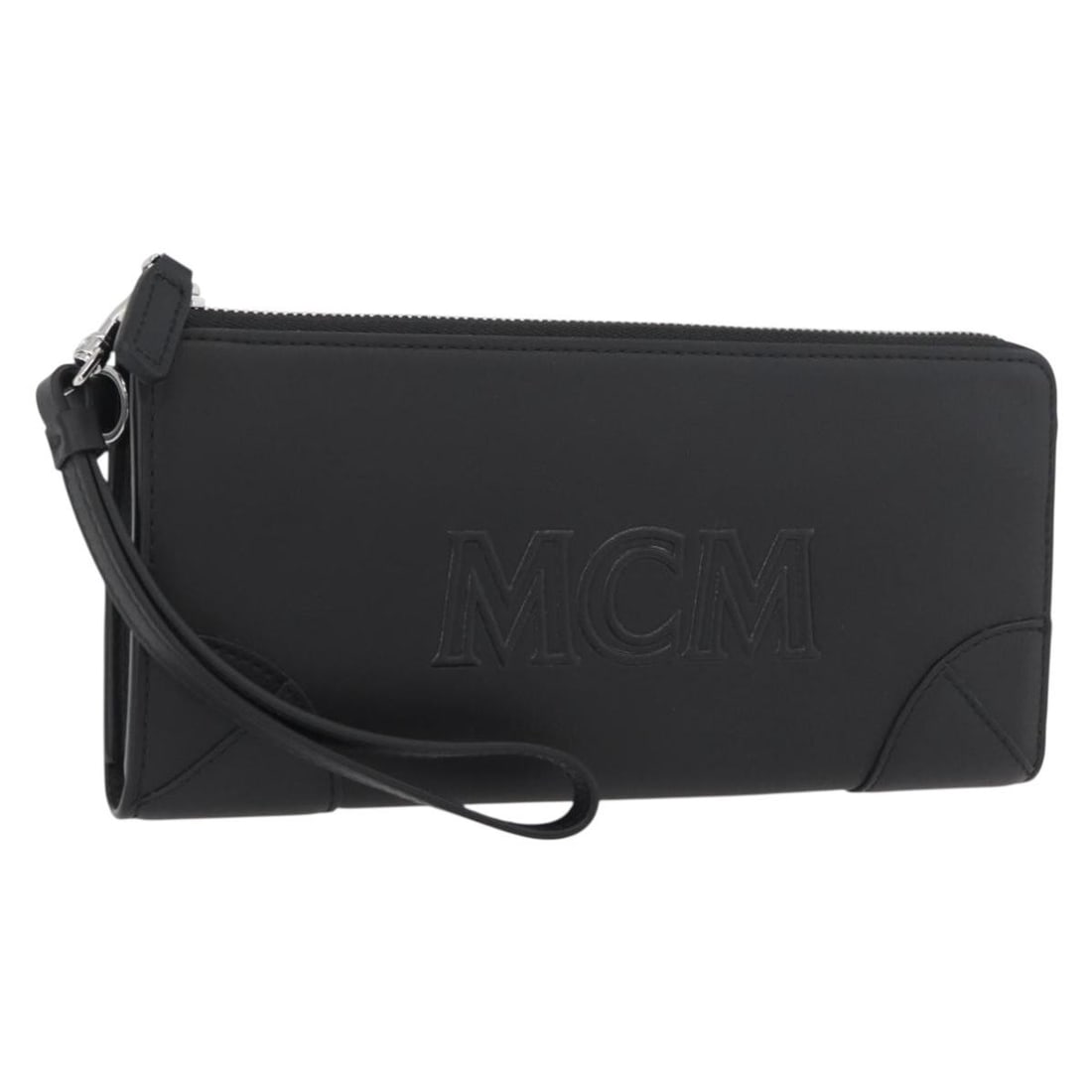 MCM MYLDATA04 Women's Black Leather Long Wallet with Silver Accents: MCM MYLDATA04 Women's Black Leather Long Wallet with Silver Accents This MCM long wallet features a sleek black leather exterior with silver accents. Designed for women, the wallet offers ample space 