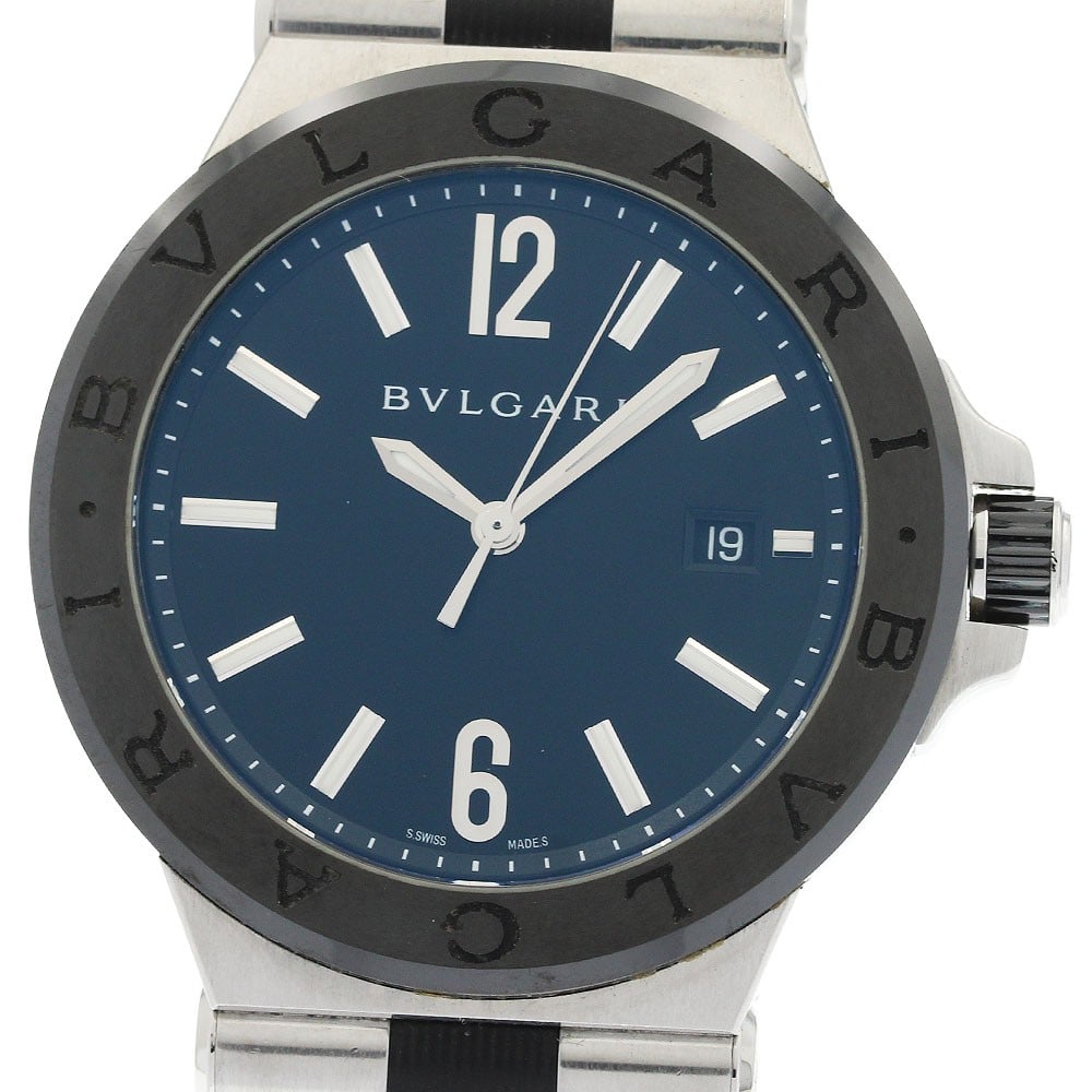 BVLGARI Diagono Ceramic DG42SC mens automatic date wristwatch (1 of 6)