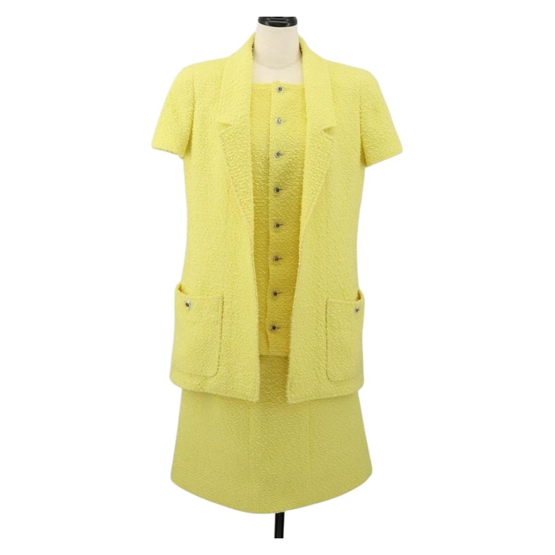 CHANEL Yellow Wool Jacket and Skirt Set France YKZ1185SAV (1 of 18)