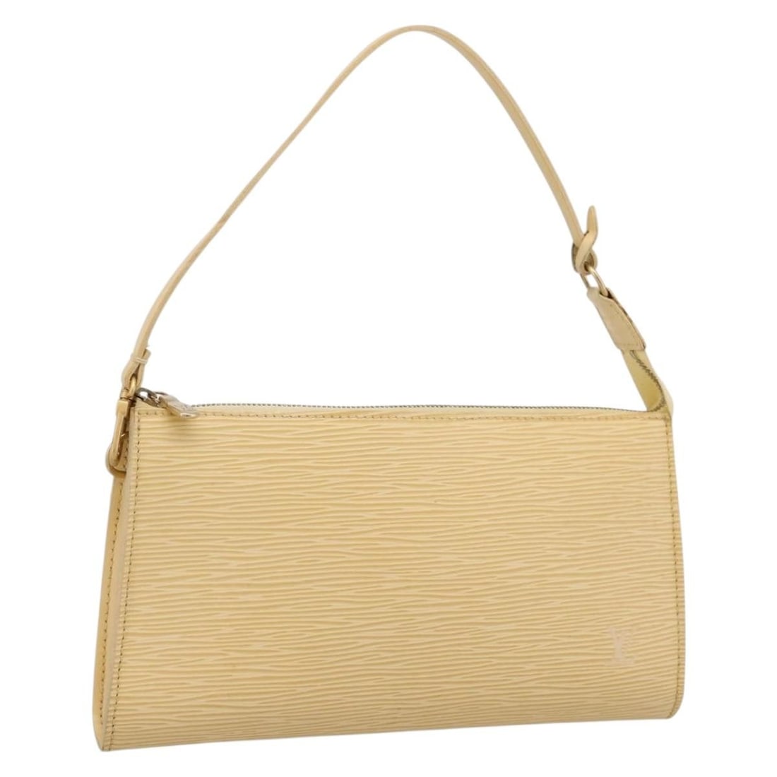 Louis Vuitton M5294A Epi Leather Accessory Pouch Vanilla: Louis Vuitton M5294A Epi Leather Accessory Pouch Vanilla Louis Vuitton Epi Pochette Accessoires pouch in Vanilla leather. This women's accessory pouch is made in France and includes a dust bag. Condit