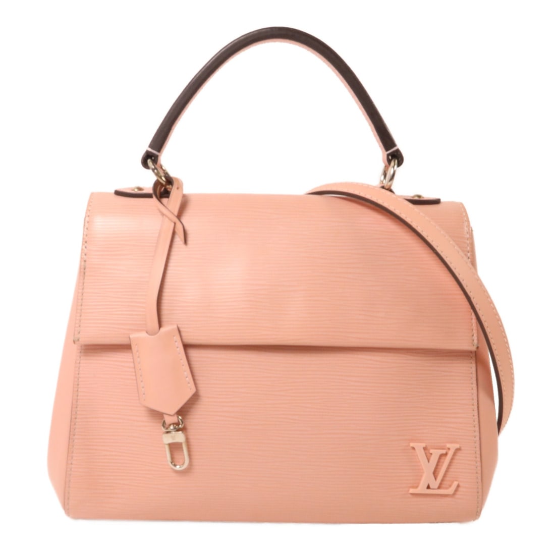 Louis Vuitton Cluny BB Pink Epi Leather 2 Way Bag M41338: Louis Vuitton Cluny BB Pink Epi Leather 2 Way Bag M41338 Louis Vuitton Cluny BB 2-way shoulder bag in pink Epi leather with silver-tone hardware. This women's bag features a structured silhouette with