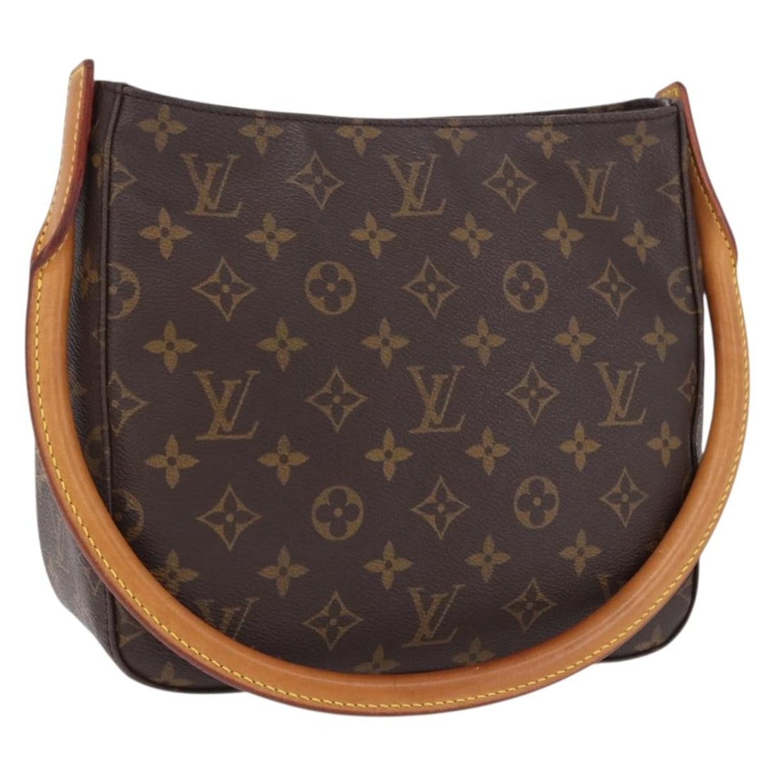 Louis Vuitton M51146 Looping MM Monogram Canvas Shoulder Bag: Louis Vuitton M51146 Looping MM Monogram Canvas Shoulder Bag Louis Vuitton Looping MM shoulder bag in Monogram canvas with a curved shoulder strap and zip-top design. Made in France, this women's bag 