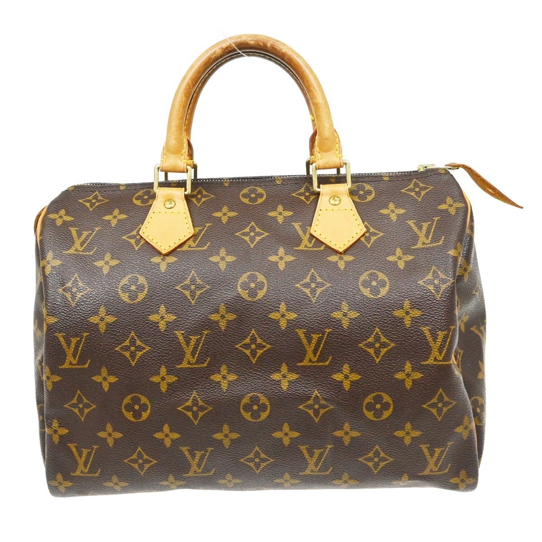 Louis Vuitton Speedy 30 Monogram Canvas Satchel M41526: Louis Vuitton Speedy 30 Monogram Canvas Satchel M41526 Vintage Louis Vuitton Speedy 30 handbag in Monogram canvas with leather double handles and a zip closure. This satchel/top handle bag features a 