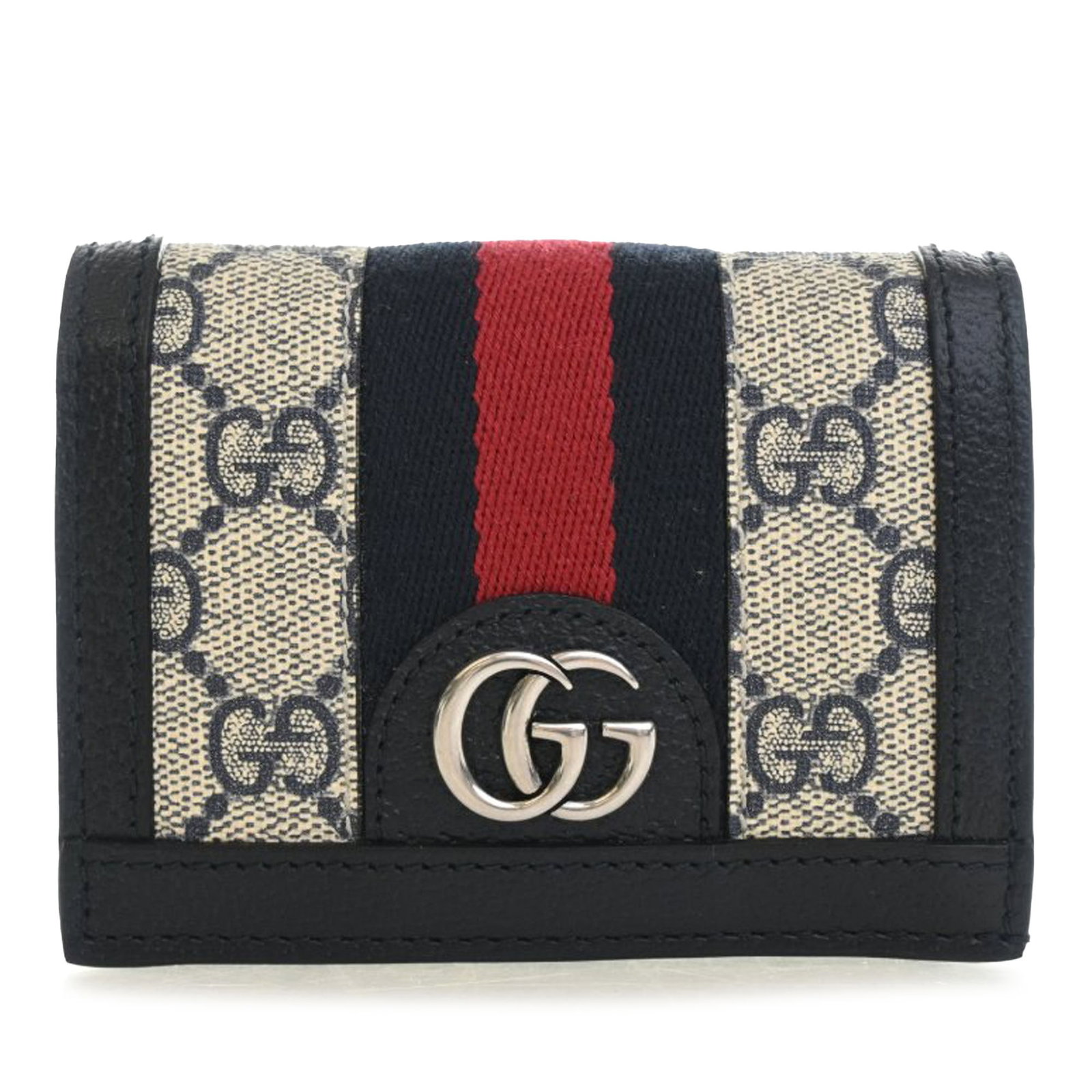 Gucci Ophidia GG Supreme compact wallet with web detail (1 of 12)