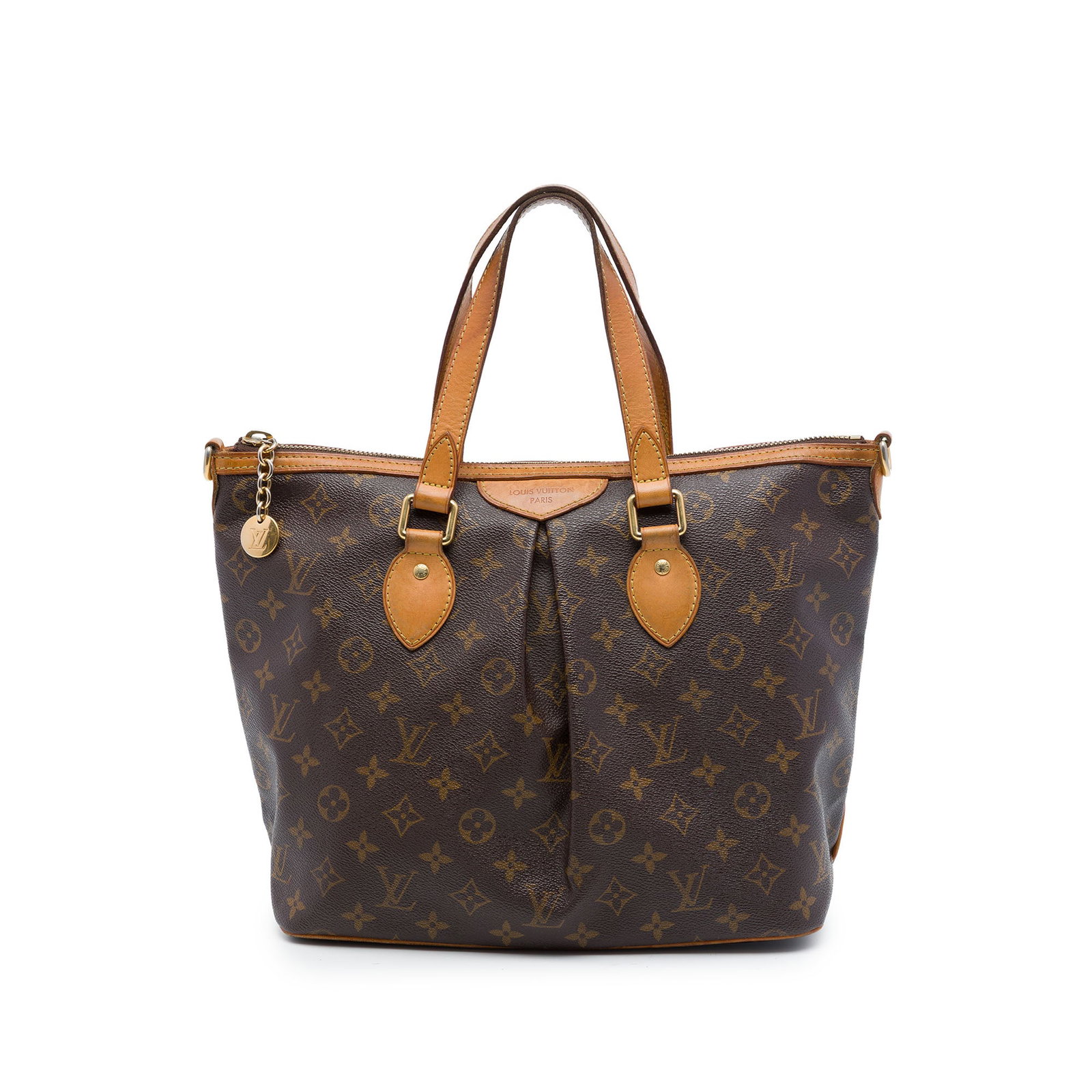 Louis Vuitton Palermo PM Monogram Canvas Handbag: Louis Vuitton Palermo PM Monogram Canvas Handbag Louis Vuitton Monogram Palermo PM bag crafted with a monogram canvas body and vachetta leather trim. It features flat vachetta leather handles, a top z