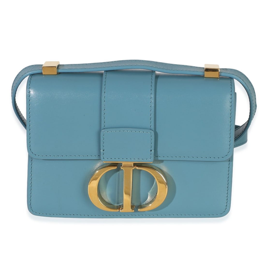 Christian Dior 30 Montaigne Micro Blue Calfskin Crossbody Bag: Christian Dior 30 Montaigne Micro Blue Calfskin Crossbody Bag This Christian Dior 30 Montaigne Micro Bag is crafted from blue calfskin leather and features a compact silhouette. Designed in Italy, it 