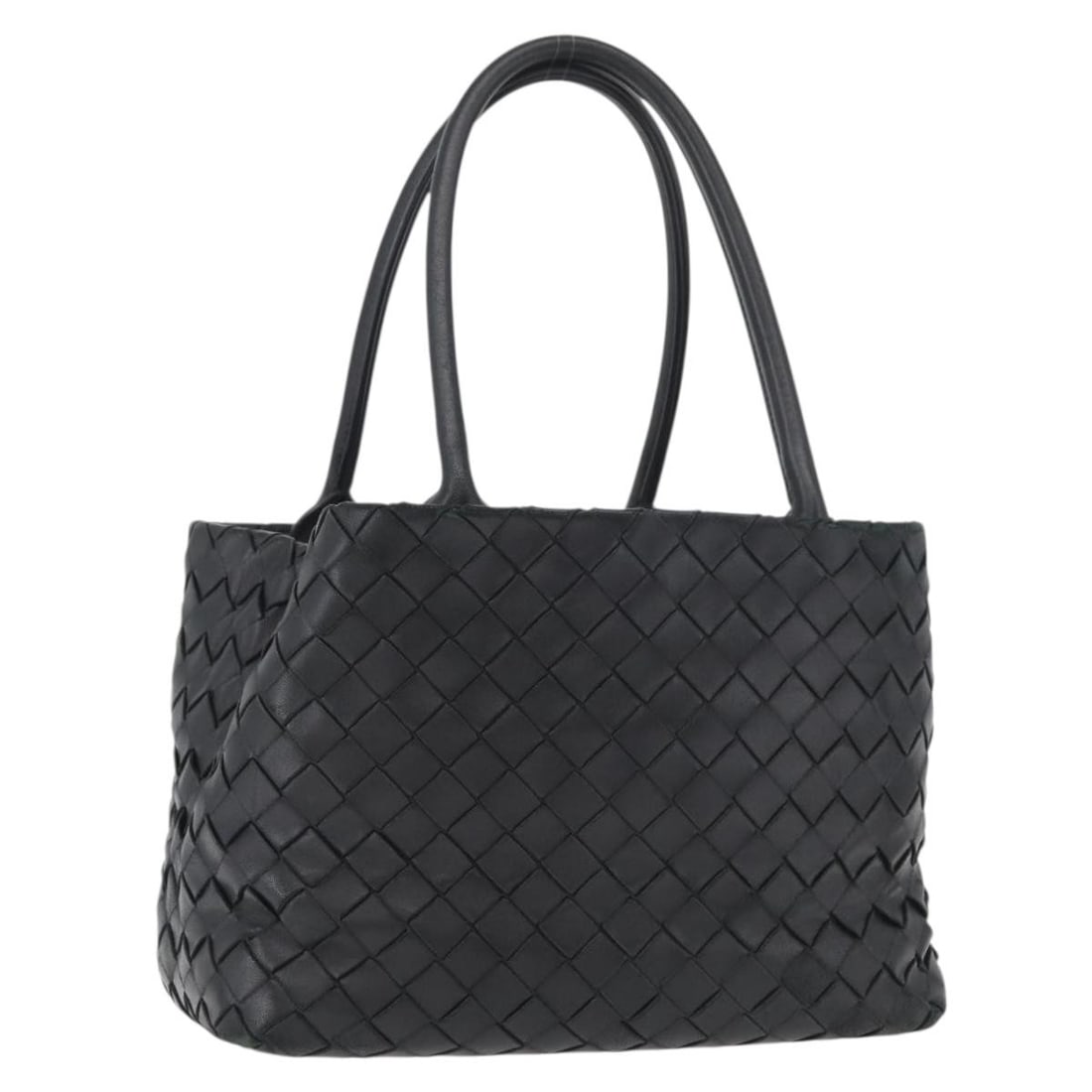 Bottega Veneta Intrecciato Black Leather Tote Bag Italy: Bottega Veneta Intrecciato Black Leather Tote Bag Italy Bottega Veneta Intrecciato tote bag in black leather, made in Italy. This women's tote bag comes with a dust bag and features approximate dimens