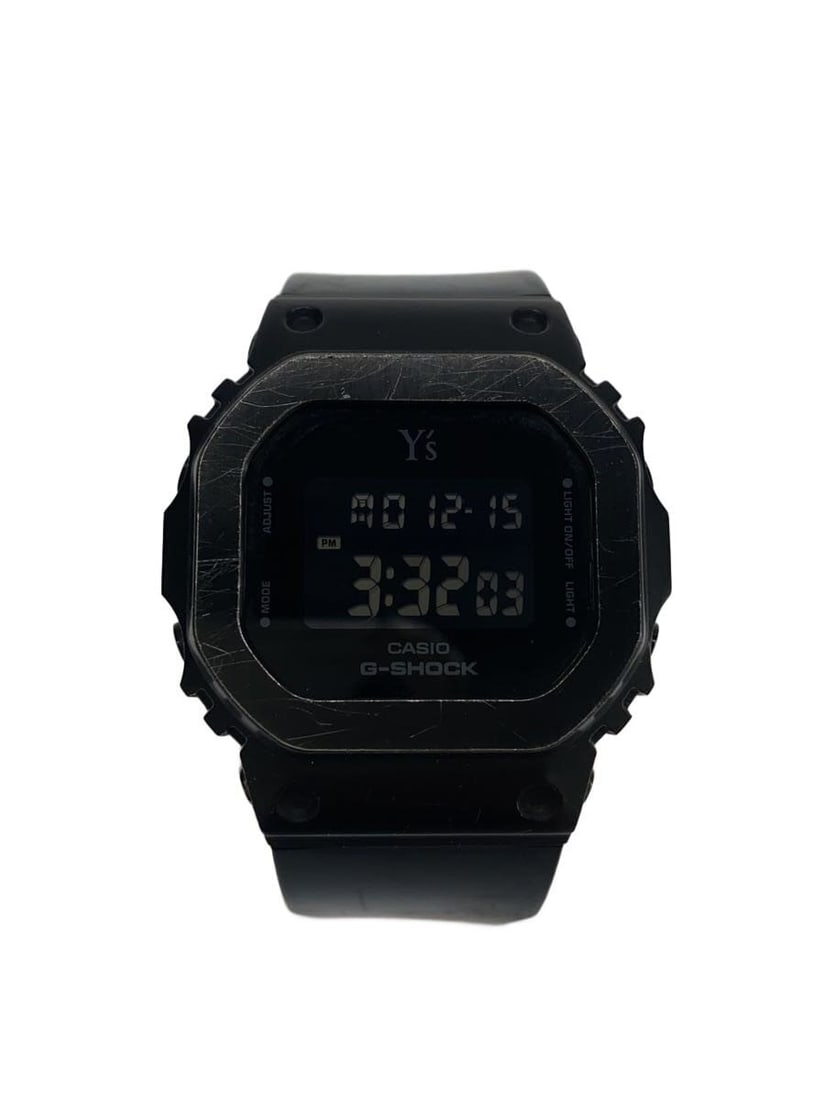 Casio Yohji Yamamoto G Shock GM S5600YS Men's Quartz Watch: Casio Yohji Yamamoto G Shock GM S5600YS Men's Quartz Watch This CASIO x YOHJI YAMAMOTO G-SHOCK GM-S5600YS men's wristwatch features a durable black rubber case and band. Sourced and produced in Japan,