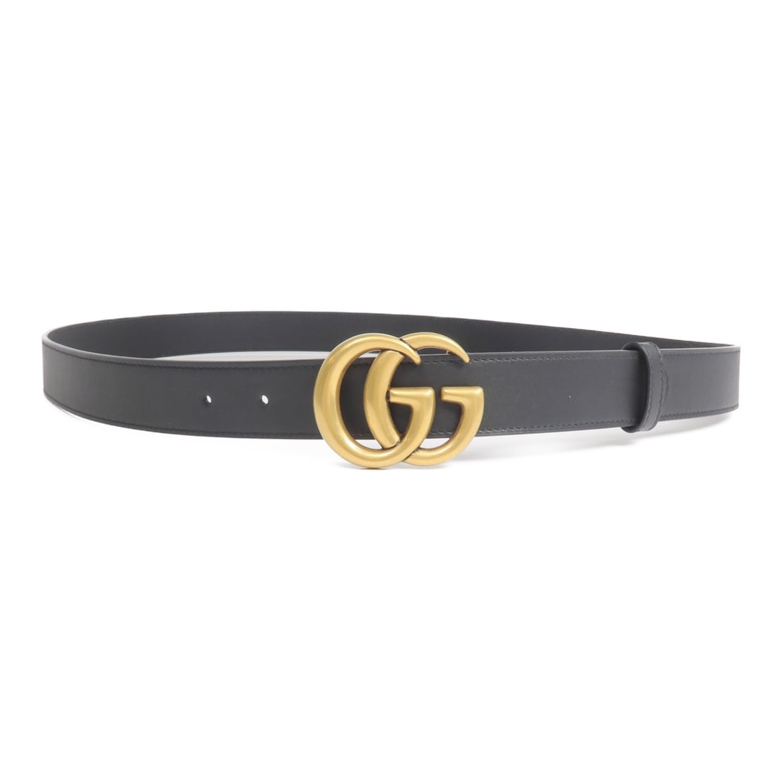 Gucci GG Marmont Mens Belt Black Calfskin Leather Size 115: Gucci GG Marmont Mens Belt Black Calfskin Leather Size 115 This GUCCI GG Marmont belt is crafted from black calfskin (cowhide) leather and presented in a mens regular size 115. It features the GG GHW 