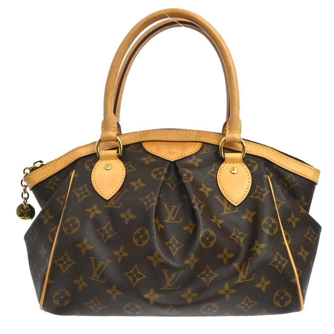 Louis Vuitton Tivoli PM Monogram Canvas Tote Bag M40143: Louis Vuitton Tivoli PM Monogram Canvas Tote Bag M40143 Vintage Louis Vuitton Tivoli PM handbag in Monogram canvas and leather with a zip closure and brown exterior. This women's tote features logo ac