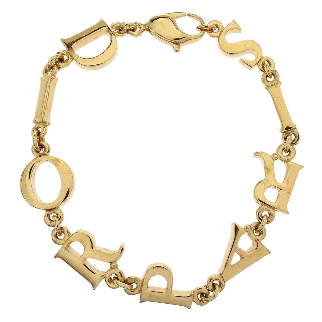 Dior Gold Plated Bracelet with Case Certificate of Authenticity: Dior Gold Plated Bracelet with Case Certificate of Authenticity Christian Dior gold-plated bracelet in very good condition. It comes with a case and certificate of authenticity. The exterior shows min